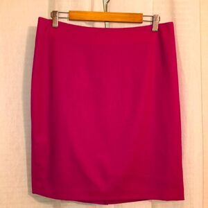 Talbots 12 Wool Fuchsia Pink Pencil Skirt